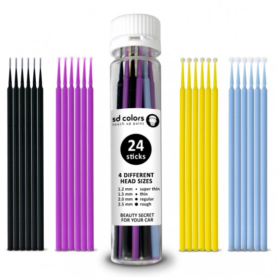 Micro Applicator Sticks - Precision Touch Up & Paint Repair Tools (24 pcs)