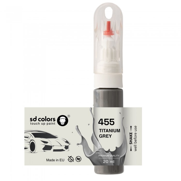 Color Titanium Scratch Repair Touch Up Paint 20ml TITANIUM GREY 455 for VOLVO Scratch and Chip Repair ...