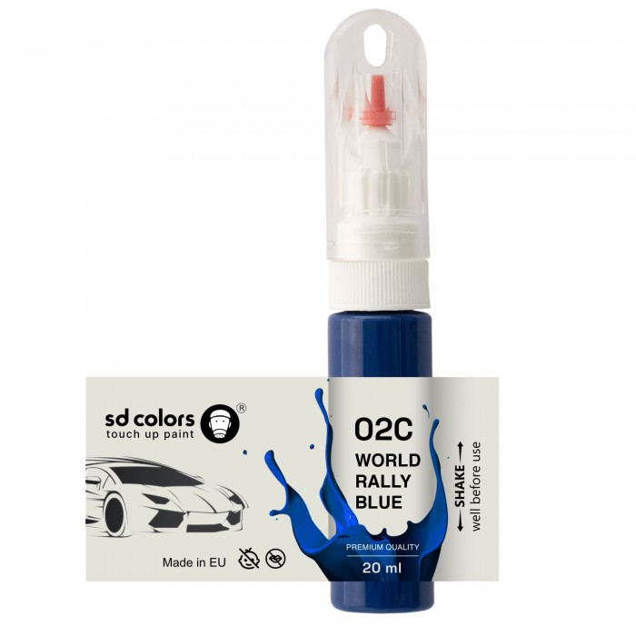 Touch Up Paint 20ml WORLD RALLY BLUE 02C for SUBARU Scratch and Chip ...