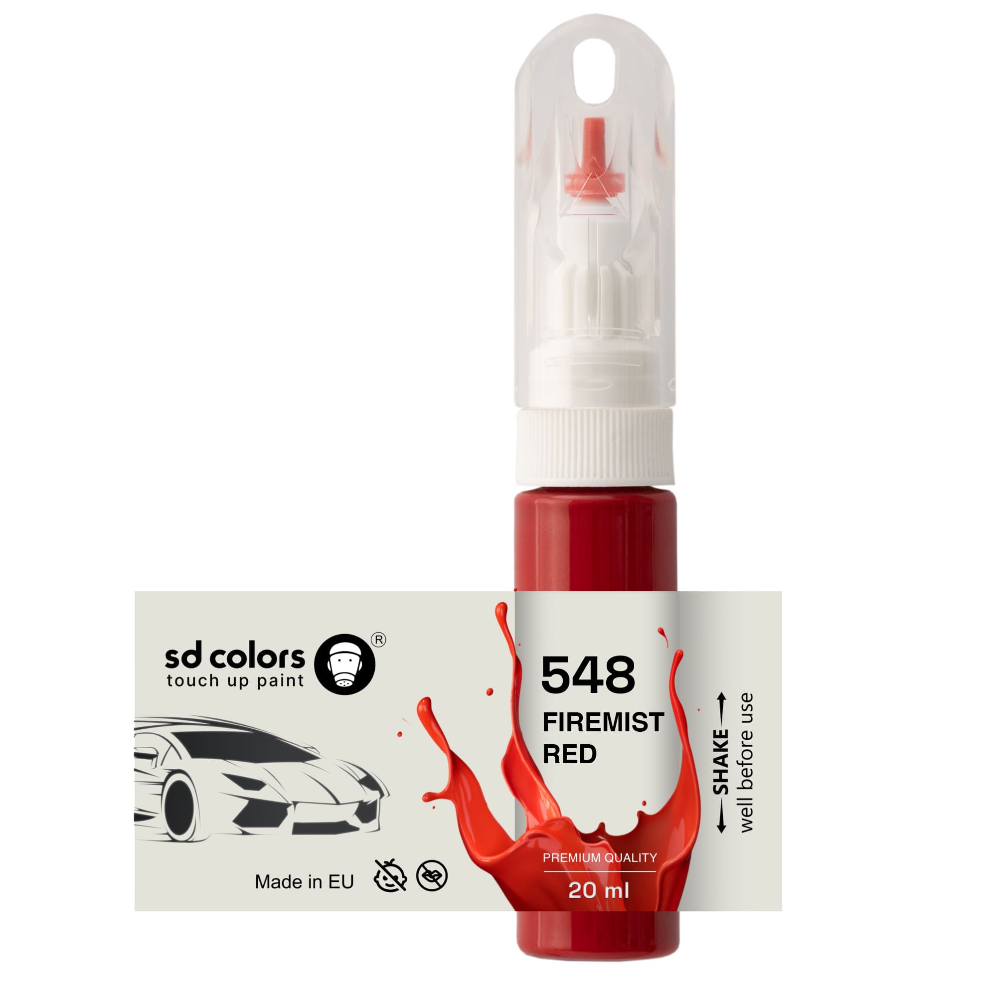 MERCEDES FIREMIST RED 548 Touch Up Paint 20ml SD COLORS